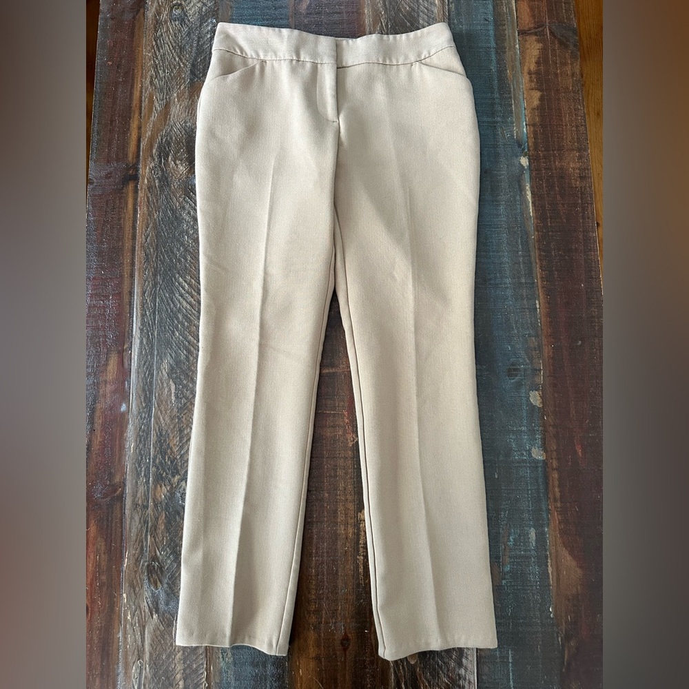 Charter Club Pant Shop‎ Women’s 2P Tan Mid Rise Straight Leg Pants | SKU 0325